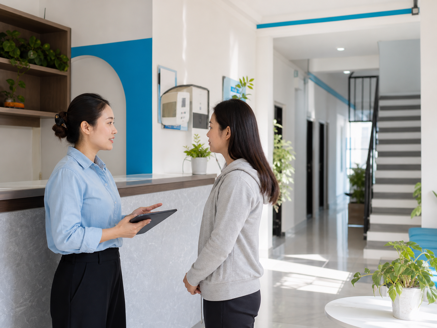 Quản lý căn hộ trao đổi với người thuê và theo dõi công việc trên máy tính bảng